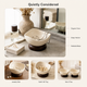 Ceramic Jewelry Dish with Wood Base – Ring Tray Earring Organizer Vanity Decor