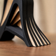 Abstract Wood Sculpture – Layered Minimalist Statue for Shelf, Desk and Living Room Decor