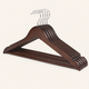 Wooden Coat Hangers with Non-Slip Bar – Suit Jacket Shirt Closet Storage Set