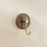 Minimalist Gold Walnut Wall Hook – Self Adhesive Coat Hook for Kitchen, Bathroom & Modern Decor