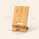 Bamboo Phone Stand – Desk Phone Holder for Charging, Tablet, Home Office Decor