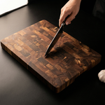 Double-Sided Acacia Wood Cutting Board - Professional Cooking Prep Board with End-Grain Style Look