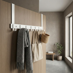 Over-Door Metal Hook Rack – No-Drill Storage Rack for Coats, Bags & Towels
