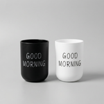 Good Morning Toothbrush Holder – Countertop Cup for Bathroom Vanity Sink Organization Storage