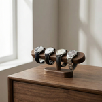 Watch Display Stand – Freestanding T-Bar Organizer for Desk Dresser Nightstand Walnut Wood
