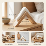 Wooden Napkin Holder – Triangular Tabletop Organizer for Kitchen Bathroom Dining Room Decor