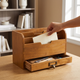 Wood Desk Organizer with Drawer – File Mail Sorter 3 Compartments Vintage Home Office