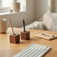Wooden Pen Holder – Minimalist Desk Organizer for Office Supplies, Stationery Storage, Home Decor