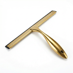 Gold Stainless Steel Shower Squeegee – Modern Silicone Water Wiper for Bathroom Glass Surfaces