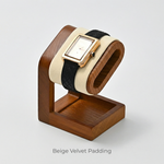Wooden Watch Display Stand with Jewelry & Ring Tray – Single and Double Watch Holder