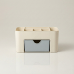 Makeup Storage Box – Multi-Compartment Desktop Organizer with Drawer for Bathroom Vanity Countertops