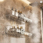 Adhesive Acrylic Bathroom Shelf – No Drill Wall Mount Storage for Shower Bath & Vanity Organizer