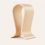 Wooden Headphone Stand – Curved Walnut Desk Holder Display for On-Ear Headphones