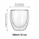 Double Wall Glass Coffee Mug – Heat Resistant Borosilicate Cup for Hot and Cold Drinks
