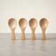 Mini Wooden Spoons Set of 4 – Natural & Dark Wood, for Spices and Condiments