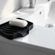 Silicone Soap Tray with Drain Spout – Self-Draining Dish for Kitchen and Bathroom Countertops