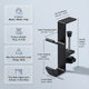 Adjustable Clamp Desk Hook – Aluminum Organizer for Headphones Bags Keys Office Setup