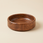 Walnut Wood Bowl – Natural Wooden Salad and Fruit Serving Basin, Minimalist Dining Room Tableware