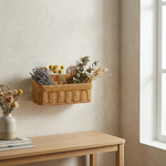 Wall Hanging Rattan Storage Basket – Hand Woven Kitchen, Bathroom and Bedroom Decor