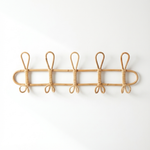 Rattan Wall Hook Rack – Handwoven Natural Storage for Coats, Hats, Bags – Entryway Bedroom Bathroom