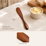 Wooden Butter Knife – Smooth Wood Spreader for Bread Cheese Jam Minimalist Kitchen