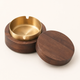 Walnut Ashtray with Lid – Stainless Steel Insert, Windproof, Desktop Home Office Decor