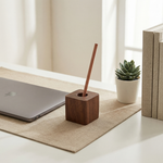 Wooden Pen Holder – Minimalist Desk Organizer for Office Supplies, Stationery Storage, Home Decor