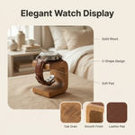 Wooden Watch Stand – Display Holder for Watches Bracelets Rings Jewelry Organizer Bedside Desk