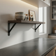 Wall Mounted Shelf with Brackets - Floating Wood Display for Living Room, Bedroom & Decor