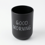 Good Morning Toothbrush Holder – Countertop Cup for Bathroom Vanity Sink Organization Storage
