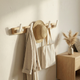 Wooden Wall Hook Rack – Black Walnut Coat Hanger Entryway Towel Bar Bathroom Bedroom Organizer