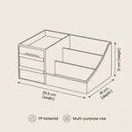 Compact Cosmetic Storage Box - Multi-Purpose Desk & Makeup, bathroom counter Organizer, bedroom vanity storage