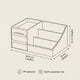 Compact Cosmetic Storage Box - Multi-Purpose Desk & Makeup, bathroom counter Organizer, bedroom vanity storage