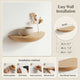 Wooden Floating Shelf – Semicircle Wall Mount for Small Spaces, Minimalist Home Organization