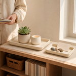 Rectangular Plastic Storage Tray – Kitchen Organizer Serving Plate Desk Decor