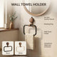 Walnut Towel Ring – No Drill Suction Mount, Rotating Wall Towel Holder for Bathroom & Kitchen