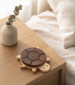 Turtle Wood Coaster – Black Walnut Drink Mat Table Protector Desk Decor Gift