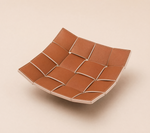 Woven PU Leather Storage Tray – Decorative Catchall for Keys Jewelry Vanity Desk