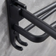 Towel Rack Wall Mount – Foldable Double Bar Aluminum with Shelf and Hooks for Bathroom