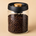 Airtight Glass Coffee Storage Jar – Vacuum Pump Canister for Beans Tea Spices