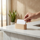 Wooden Business Card Holder – Desk Organizer Office Supplies Desktop Storage Display Rack
