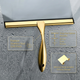 Gold Stainless Steel Shower Squeegee – Modern Silicone Water Wiper for Bathroom Glass Surfaces