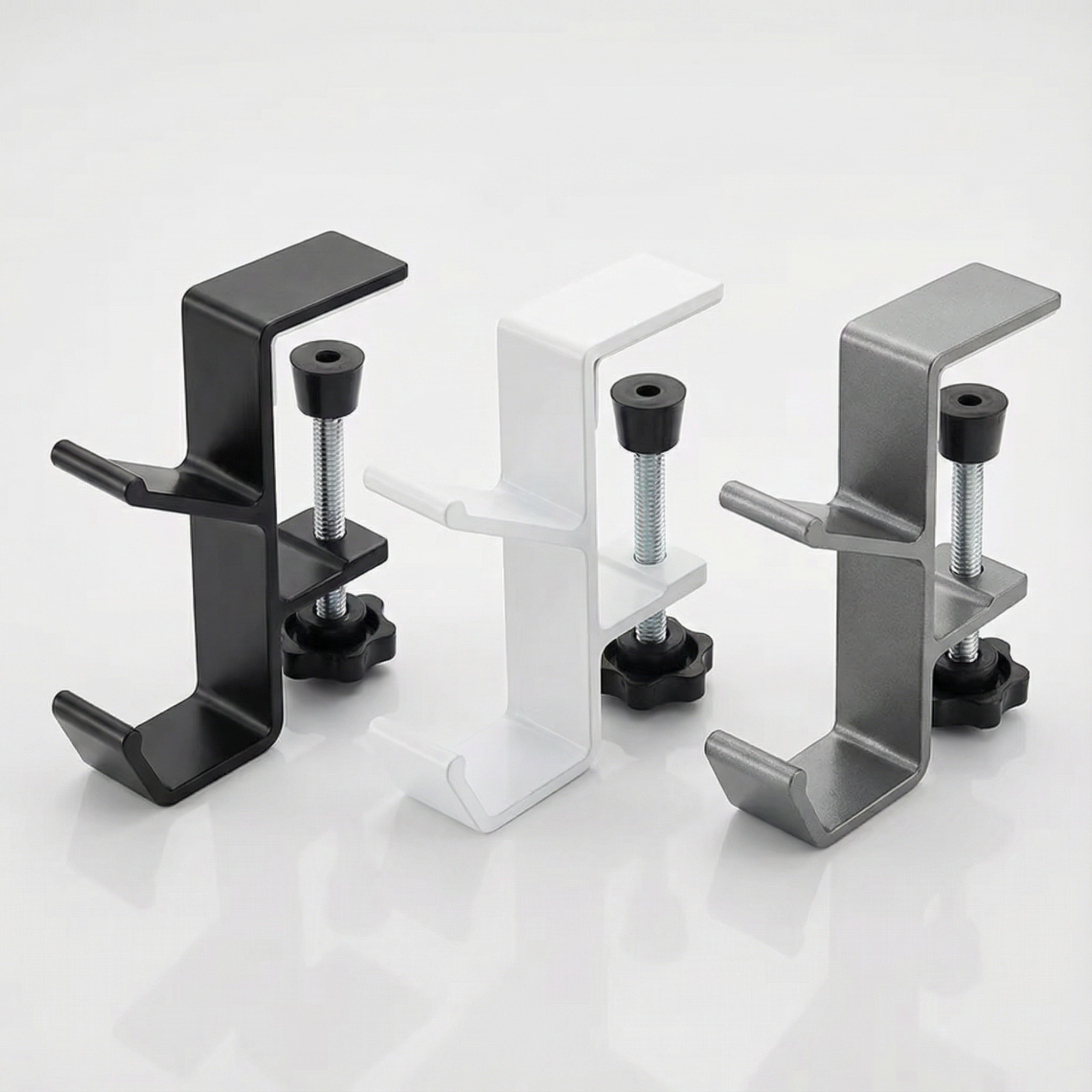 Adjustable Clamp Desk Hook – Aluminum Organizer for Headphones Bags Keys Office Setup