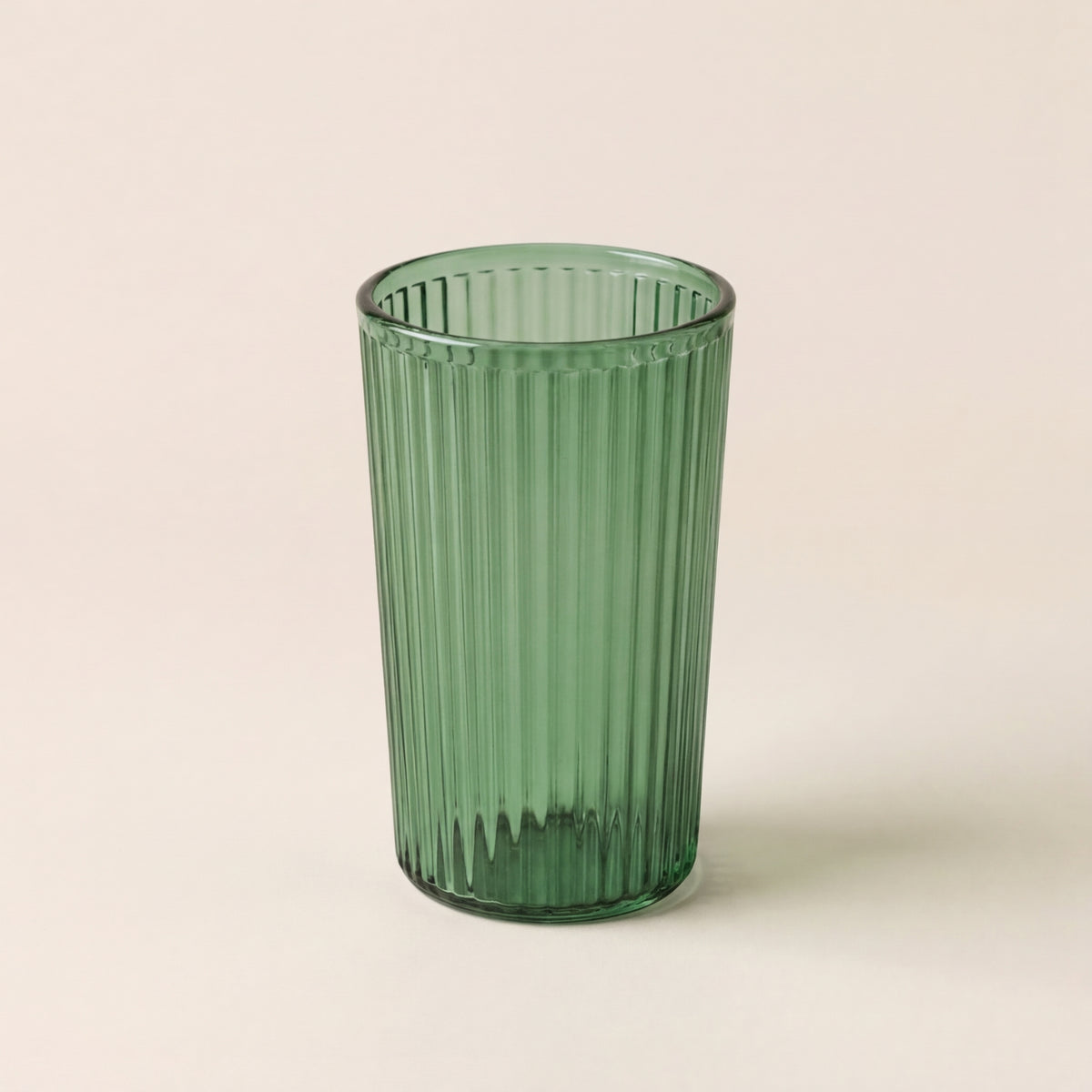 Textured Glass Toothbrush Holder – Bathroom Storage, Countertop Cup, Minimalist Vanity Accessory