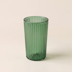 Textured Glass Toothbrush Holder – Bathroom Storage, Countertop Cup, Minimalist Vanity Accessory