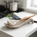 Heat Resistant Silicone Spoon Holder –  Insulated Placemat for Kitchen, Minimalist Cooking Accessory