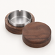 Walnut Ashtray with Lid – Stainless Steel Insert, Windproof, Desktop Home Office Decor