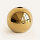 Gold Ceramic Ball Vase – Glossy Sphere Flower Pot for Modern Home Decor and Shelves