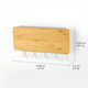 Wall Mounted Bamboo Key Hanger – Entryway Organizer with Storage Slot, Minimalist Wall Hook Rack