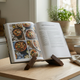 Wooden Cookbook Stand – Freestanding X-Shaped Book Holder for Kitchen & Minimalist Tablet Display